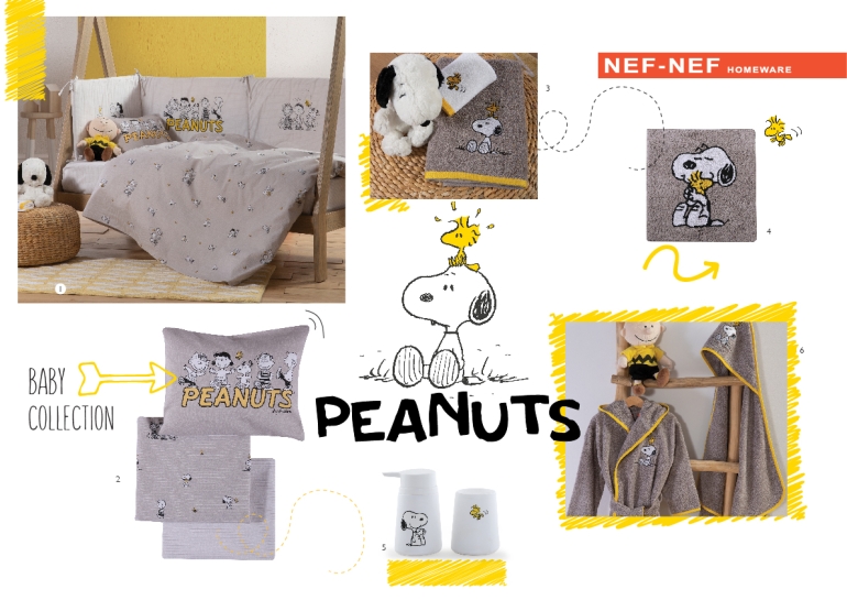Ο αγαπημένος μας Snoopy μέσα από τη σειρά Peanuts της NEF-NEF Homeware.