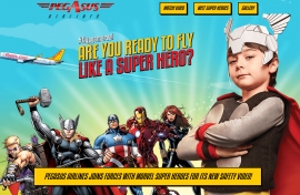 Ο Captain America, ο Thor και ο Iron Man πετάνε με ... Pegasus Airlines